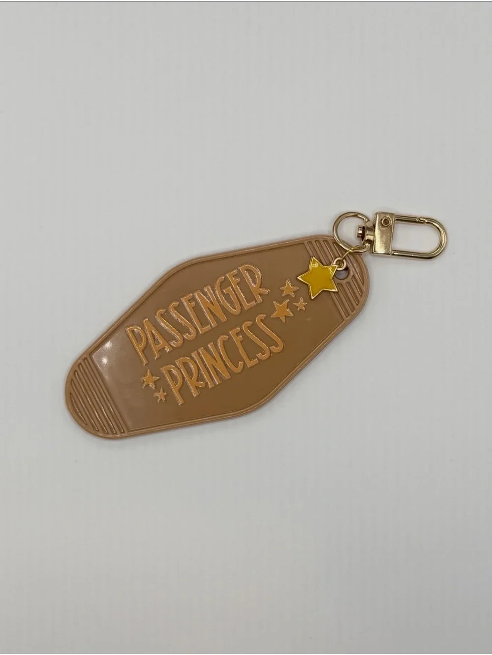 Passenger Princess Brown Keychain with Gold Star Charm